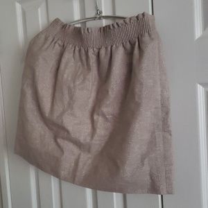J. Crew sparkly linen gathered waistband skirt 6